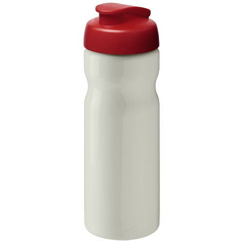 Bouteille de sport publicitaire 650ml Ocean Plastic H2O Active® Ivoire et Rouge